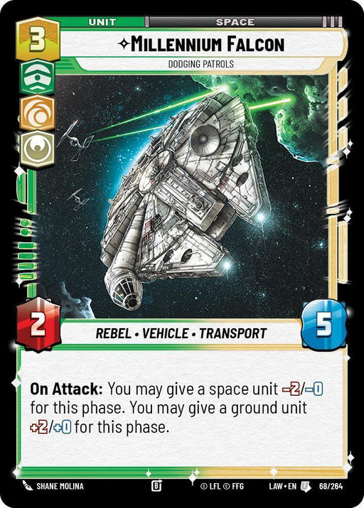 Millennium Falcon - Dodgin Patrols (68/264) (68/264) [A Lawless Time] - for just $0.10! 