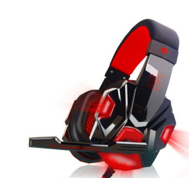 Pu mind pc780 black blue head game Gaming Headset computer YY voice with Mike black blue light headphones - for just $61.58! 