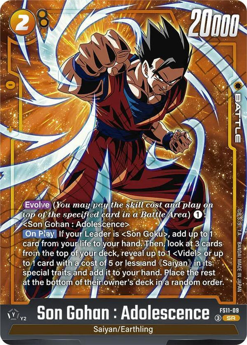 Son Gohan : Adolescence (FS11-09) [Starter Deck EX: The Phase of Evolution] - for just $0.20! 
