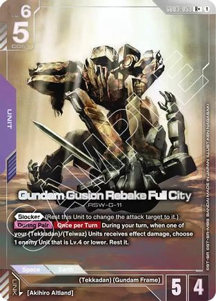 Gundam Gusion Rebake Full City (R+) (GD03-053) - Steel Requiem Holofoil - for just $5.66! 