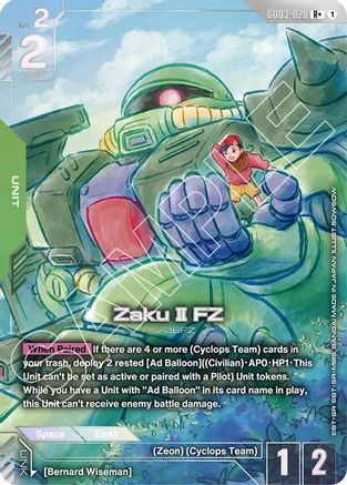 Zaku II FZ (R+) (GD03-020) - Steel Requiem Holofoil - for just $7.42! 