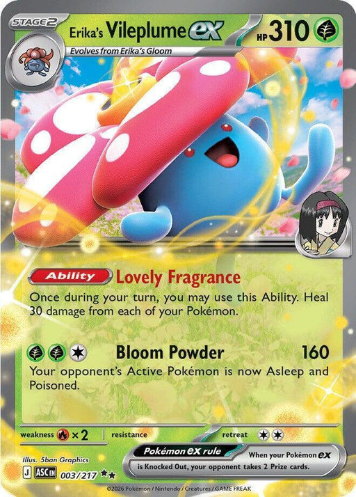 Erika's Vileplume ex (003/217) [Mega Evolution: Ascended Heroes] - for just $0.35! 