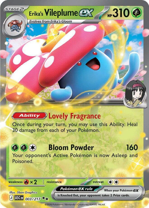 Erika's Vileplume ex (003/217) [Mega Evolution: Ascended Heroes] - for just $0.90! 