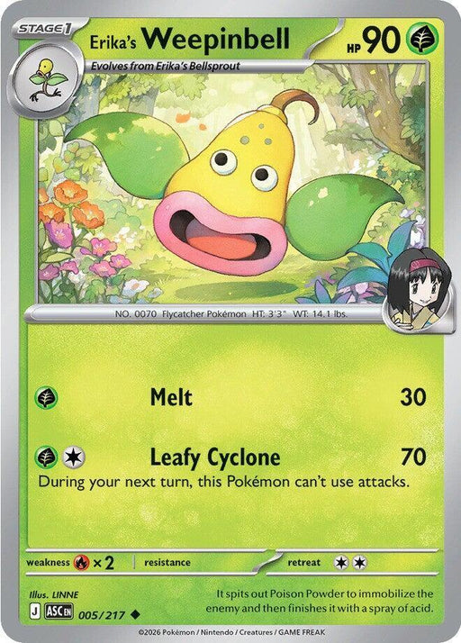 Erika's Weepinbell (005/217) [Mega Evolution: Ascended Heroes] - for just $0.10! 