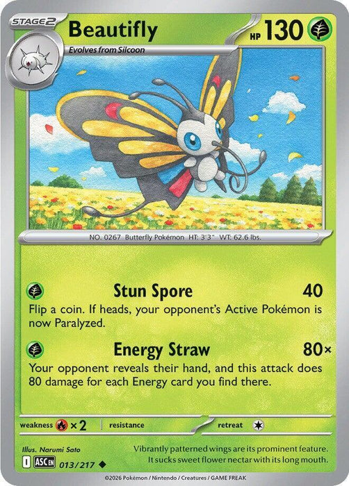 Beautifly (013/217) [Mega Evolution: Ascended Heroes] - for just $0.10! 