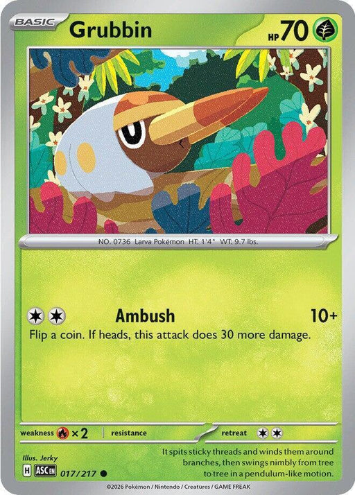Grubbin (017/217) [Mega Evolution: Ascended Heroes] - for just $0.10! 