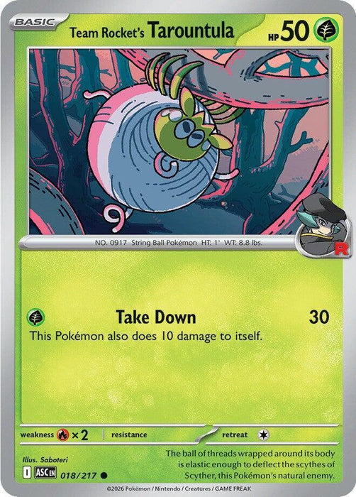 Team Rocket's Tarountula (018/217) [Mega Evolution: Ascended Heroes] - for just $0.10! 