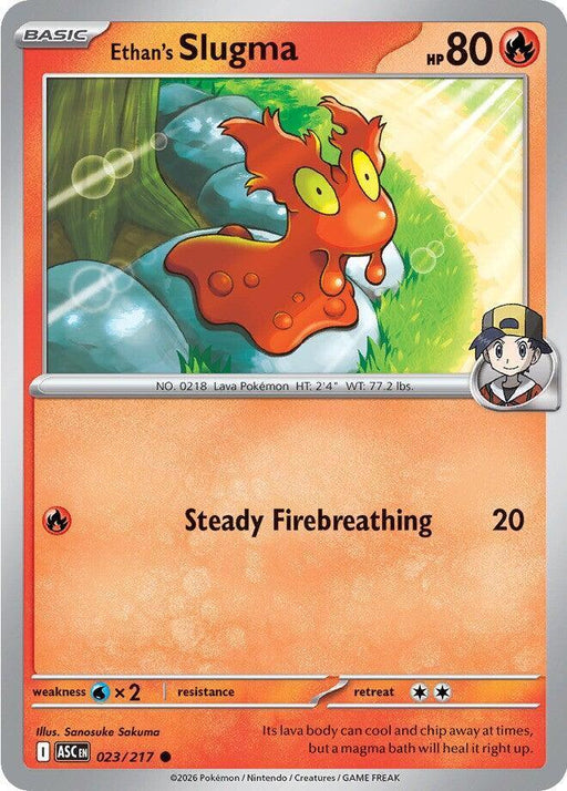 Ethan's Slugma (023/217) [Mega Evolution: Ascended Heroes] - for just $0.10! 