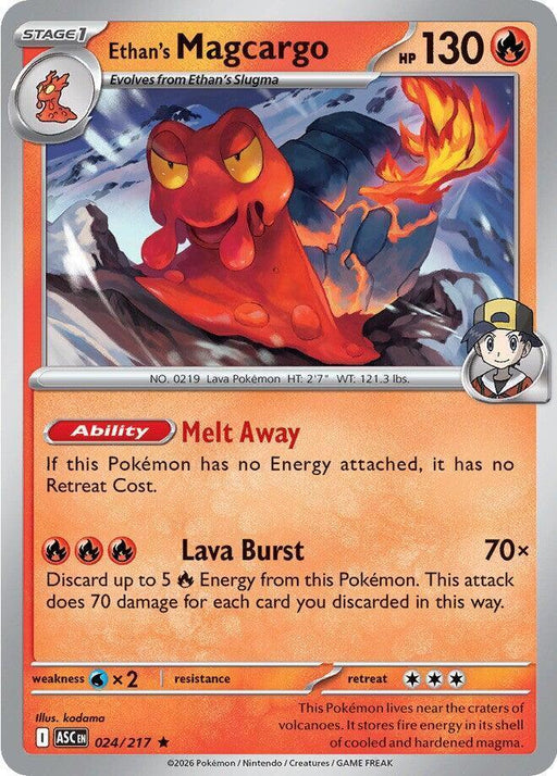 Ethan's Magcargo (024/217) [Mega Evolution: Ascended Heroes] - for just $0.10! 