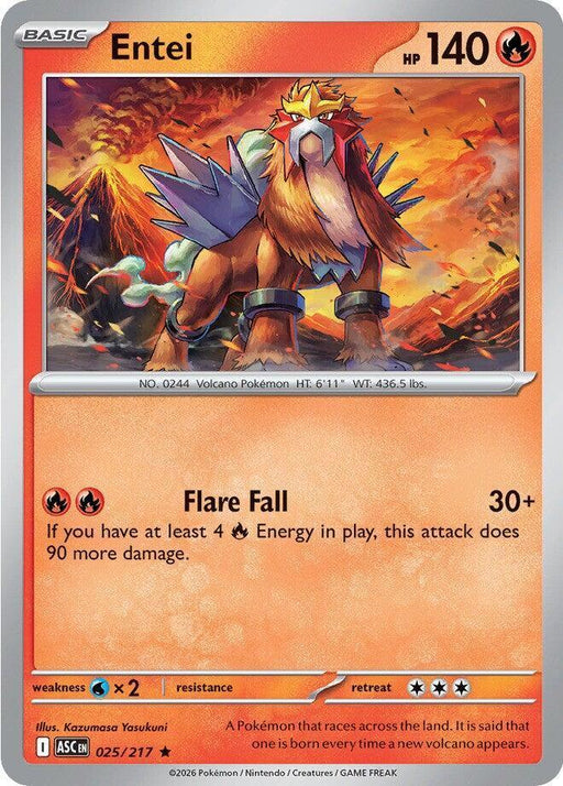 Entei (025/217) [Mega Evolution: Ascended Heroes] - for just $0.10! 