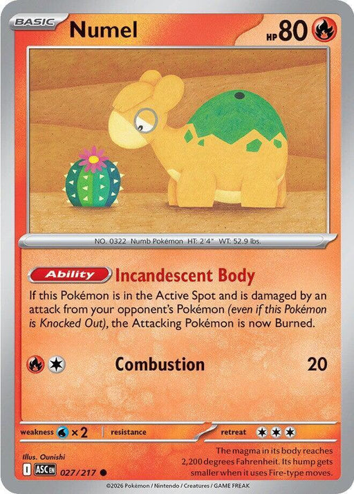 Numel (027/217) [Mega Evolution: Ascended Heroes] - for just $0.10! 