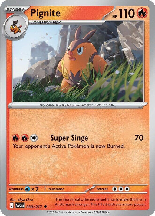 Pignite (030/217) [Mega Evolution: Ascended Heroes] - for just $0.10! 
