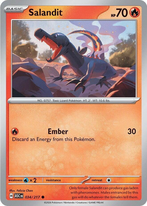 Salandit (034/217) [Mega Evolution: Ascended Heroes] - for just $0.10! 