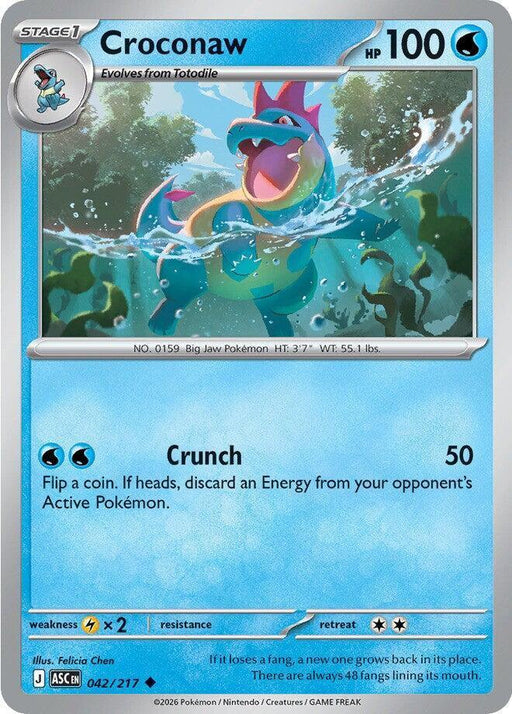 Croconaw (042/217) [Mega Evolution: Ascended Heroes] - for just $0.10! 