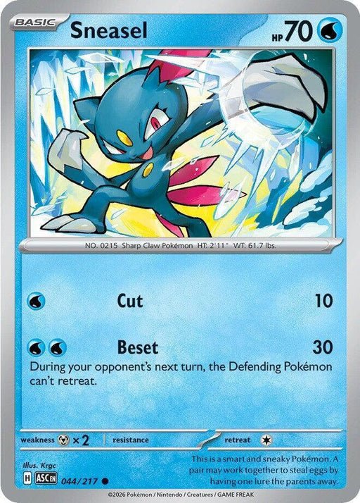Sneasel (044/217) [Mega Evolution: Ascended Heroes] - for just $0.10! 