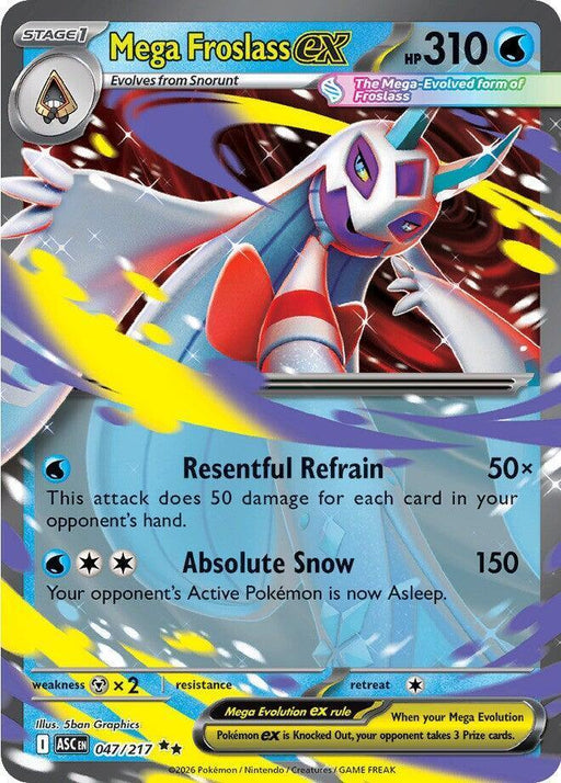 Mega Froslass ex (047/217) [Mega Evolution: Ascended Heroes] - for just $2.90! 