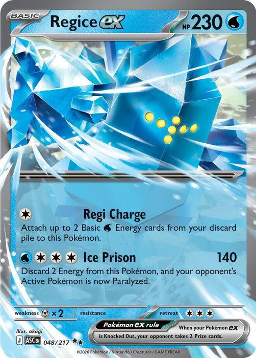 Regice ex (048/217) [Mega Evolution: Ascended Heroes] - for just $0.30! 
