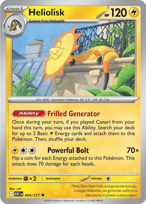 Heliolisk (064/217) [Mega Evolution: Ascended Heroes] - for just $0.10! 