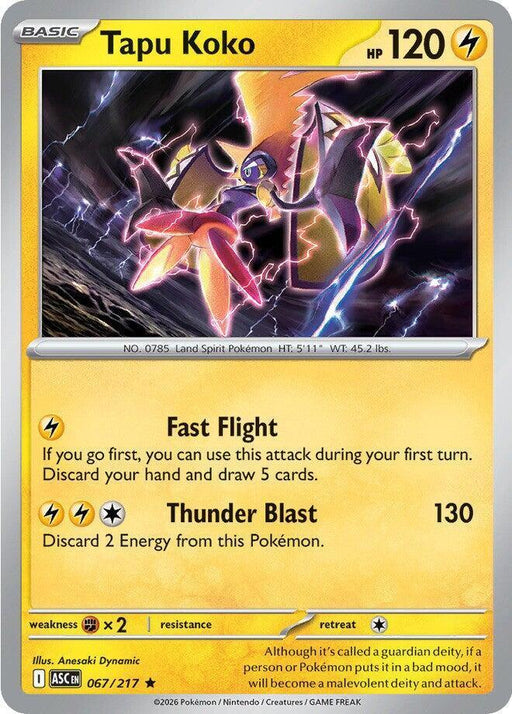 Tapu Koko (067/217) [Mega Evolution: Ascended Heroes] - for just $0.10! 