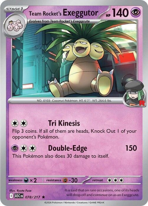 Team Rocket's exeggutor (078/217) [Mega Evolution: Ascended Heroes] - for just $0.10! 