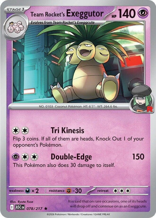 Team Rocket's exeggutor (078/217) [Mega Evolution: Ascended Heroes] - for just $0.10! 