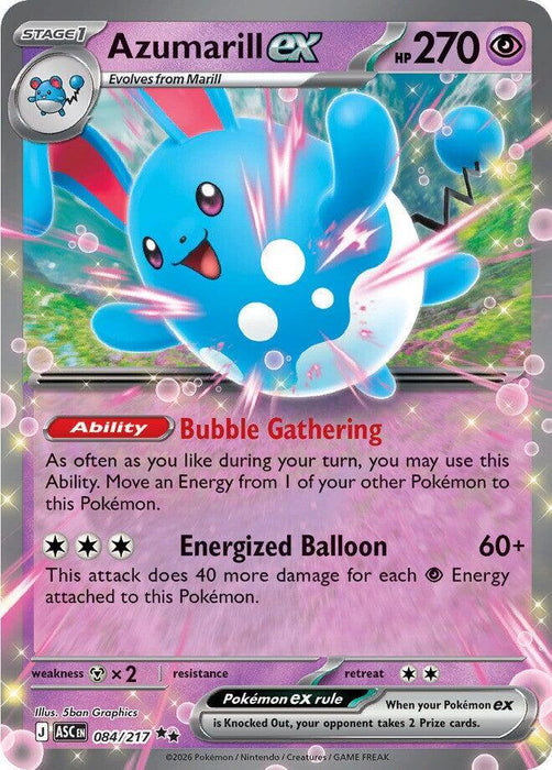 Azumarill ex (084/217) [Mega Evolution: Ascended Heroes] - for just $0.50! 