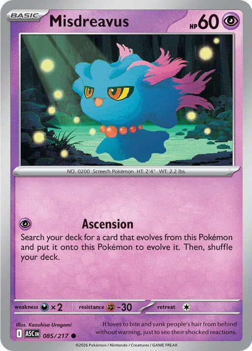 Misdreavus (085/217) [Mega Evolution: Ascended Heroes] - for just $0.10! 