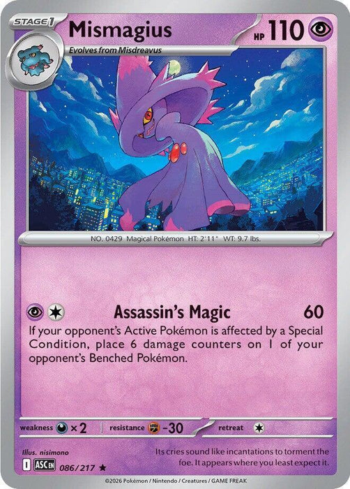 Mismagius (086/217) [Mega Evolution: Ascended Heroes] - for just $0.10! 