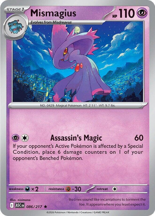 Mismagius (086/217) [Mega Evolution: Ascended Heroes] - for just $0.10! 