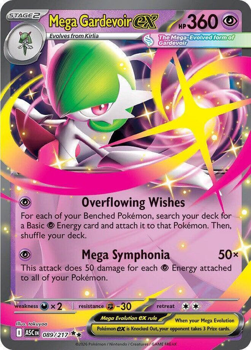 Mega Gardevoir ex (089/217) [Mega Evolution: Ascended Heroes] - for just $0.30! 