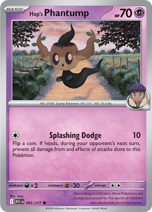 Hop's Phantump (095/217) [Mega Evolution: Ascended Heroes] - for just $0.10! 