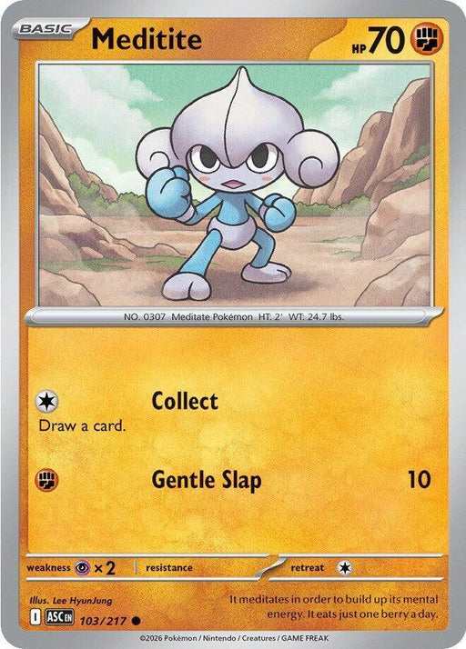 Meditite (103/217) [Mega Evolution: Ascended Heroes] - for just $0.10! 
