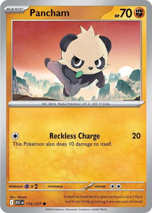 Pancham (115/217) [Mega Evolution: Ascended Heroes] - for just $0.10! 