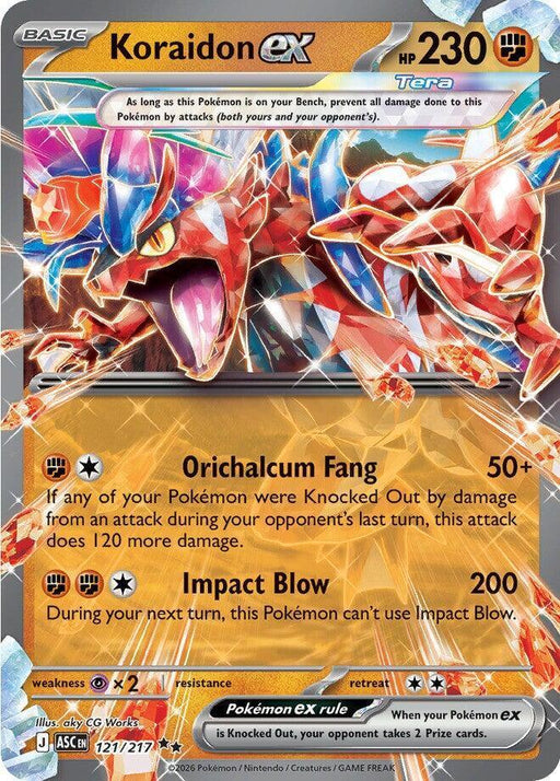 Koraidon ex (121/217) [Mega Evolution: Ascended Heroes] - for just $0.30! 