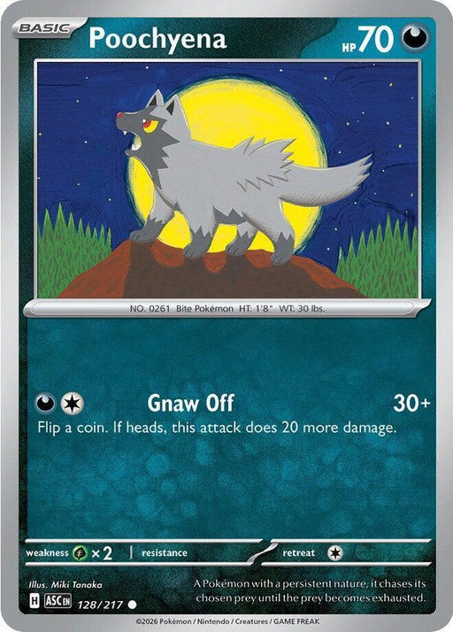 Poochyena (128/217) [Mega Evolution: Ascended Heroes] - for just $0.10! 