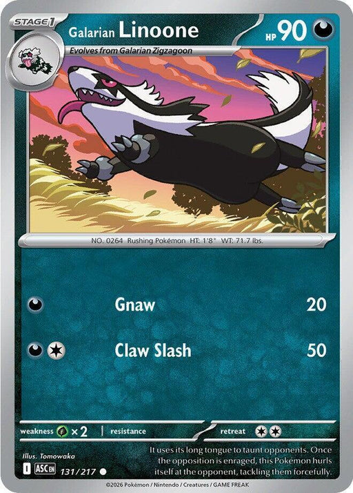 Galarian Linoone (131/217) [Mega Evolution: Ascended Heroes] - for just $0.10! 