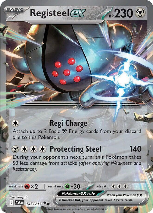 Registeel ex (145/217) [Mega Evolution: Ascended Heroes] - for just $0.25! 
