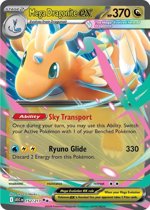 Mega Dragonite ex (152/217) [Mega Evolution: Ascended Heroes] - for just $3.80! 