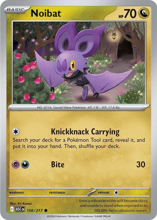 Noibat (156/217) [Mega Evolution: Ascended Heroes] - for just $0.10! 