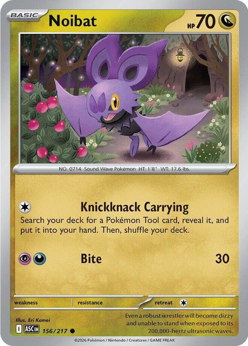 Noibat (156/217) [Mega Evolution: Ascended Heroes] - for just $0.10! 