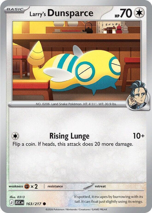 Larry's Dunsparce (163/217) [Mega Evolution: Ascended Heroes] - for just $0.10! 