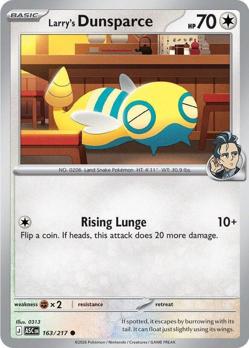 Larry's Dunsparce (163/217) [Mega Evolution: Ascended Heroes] - for just $0.10! 