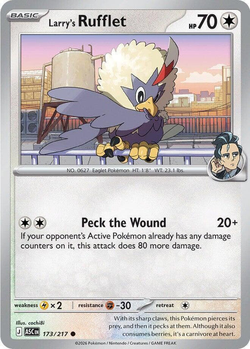 Larry's Rufflet (173/217) [Mega Evolution: Ascended Heroes] - for just $0.10! 