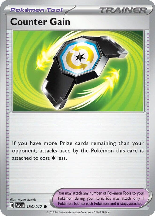Counter Gain (186/217) (Reverse Holo) [Mega Evolution: Ascended Heroes] - for just $0.10! 