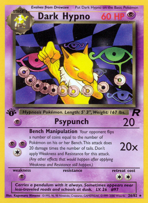 Dark Hypno (26/82) [Team Rocket 1st Edition] - Just $1.80! Shop now at Retro Gaming of Denver