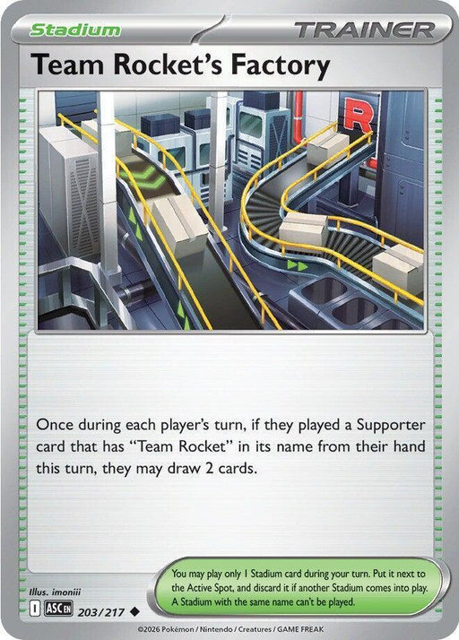 Team Rocket's Factory (203/217) [Mega Evolution: Ascended Heroes] - for just $0.10! 