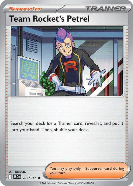 Team Rocket's Petrel (207/217) [Mega Evolution: Ascended Heroes] - for just $0.15! 