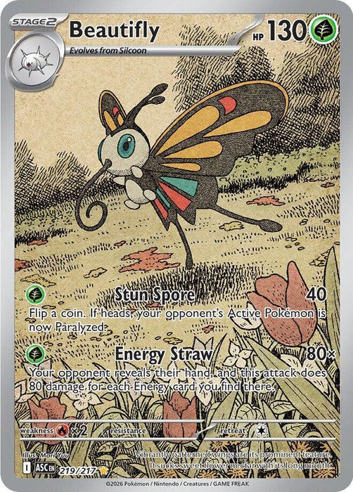 Beautifly (219/217) [Mega Evolution: Ascended Heroes] - for just $3.30! 