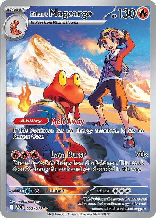 Ethan's Magcargo (222/217) [Mega Evolution: Ascended Heroes] - for just $2.60! 