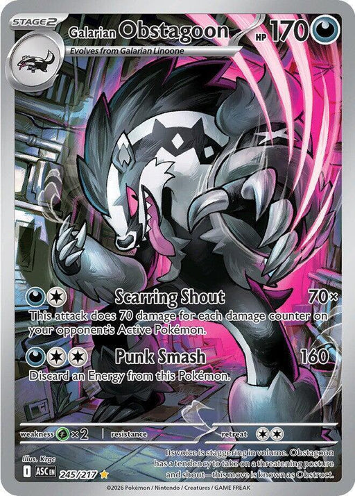 Galarian Obstagoon (245/217) [Mega Evolution: Ascended Heroes] - for just $1.40! 